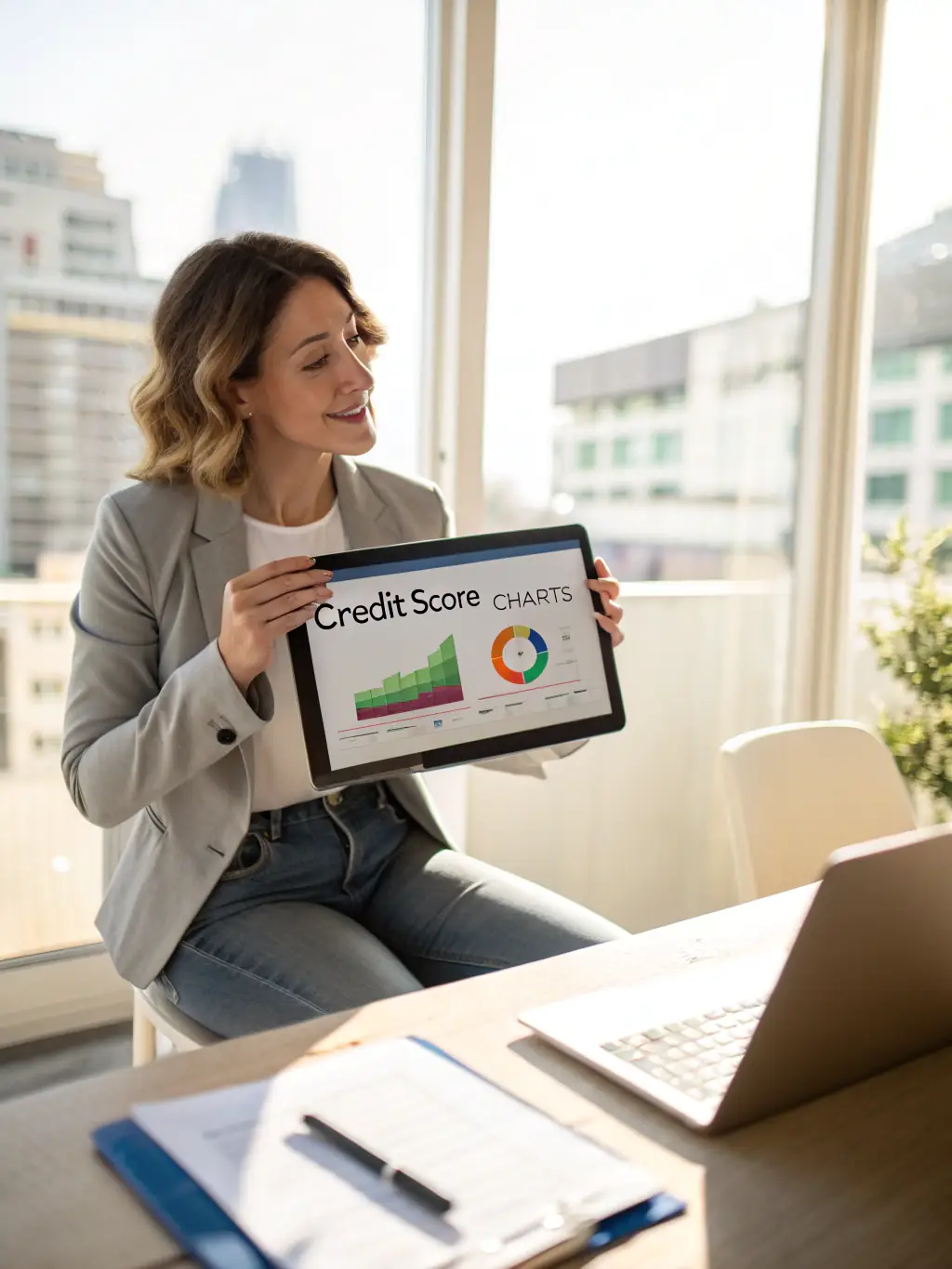 A person using a digital tablet to review economic data and plan for future financial scenarios.